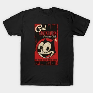 Vintage Cat Adventure T-Shirt